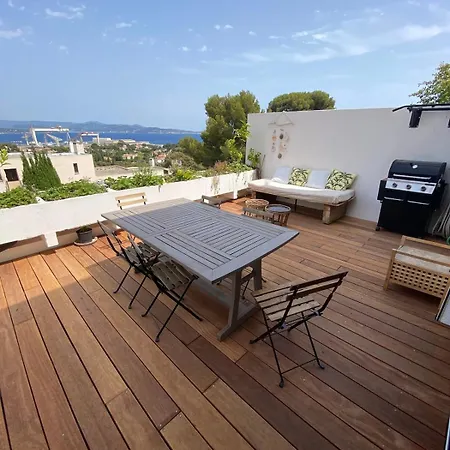 T4 With Air Conditioning Duplex Sea View And Panoramic Calanques *