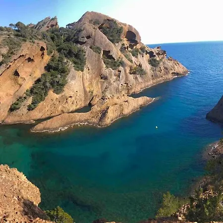 T4 With Air Conditioning Duplex Sea View And Panoramic Calanques 公寓 拉西约塔